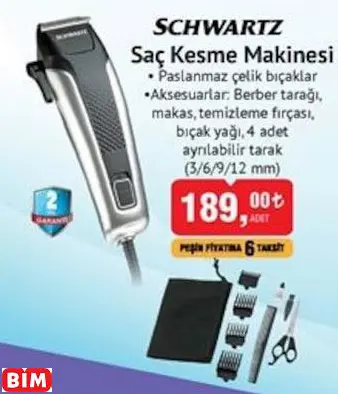 SCHWARTZ SAÇ KESME MAKİNESİ
